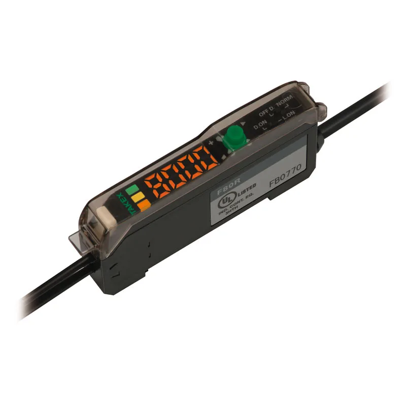 Amplificador digital para sensor de fibra óptica (con display), tipo auto-teaching F80R