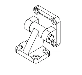 Contracharnela horizontal trasera (rear hinge) para Ø50